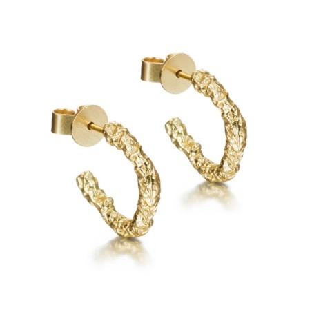 Pendientes LAVA de Plata. Baño de Oro 18k