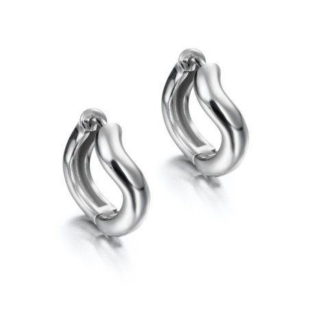 Earrings FUN in Sterlng Silver high polished.