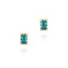 Rectangular apatite earrings in 18k gold vermeil