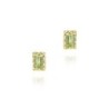 Pendientes con olivino rectangular en baño de oro 18k