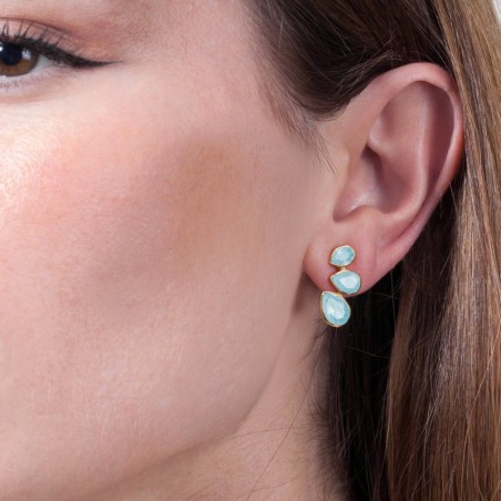 Pendientes BELLA de Plata. Baño de Oro 18k