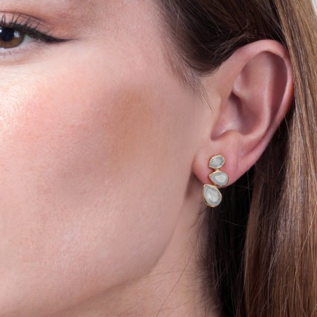 Pendientes BELLA de Plata. Baño de Oro 18k