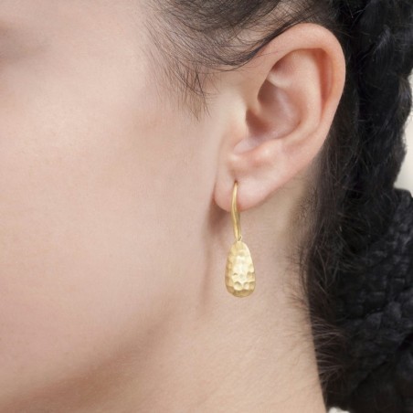 Pendientes ESSENTIAL de Plata.  Baño de Oro 18k