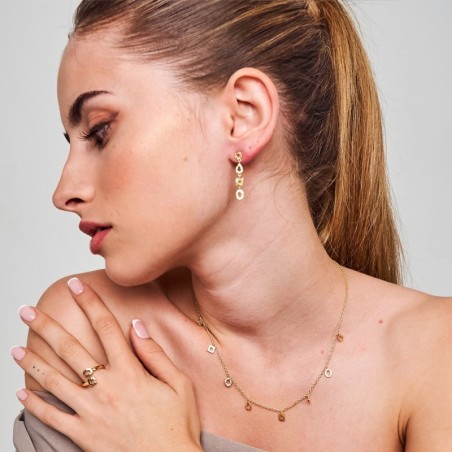 Pendientes  DROP de Plata. Baño de Oro 18k
