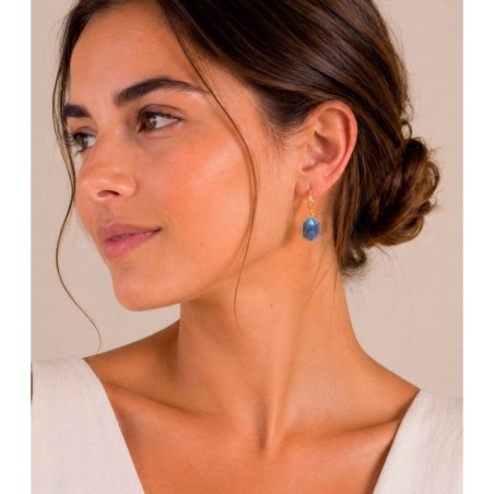 Pendientes GEO de Plata. Baño de Oro 18k