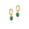 Pendientes ESMERALDA plata/baño oro