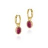 Pendientes RUBÍ plata/baño oro