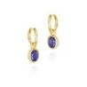Pendientes ZAFIRO plata/baño oro