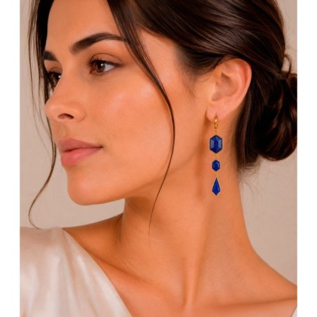 Pendientes GEO de Plata. Baño de Oro 18k