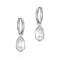 HERKIMER Earrings in Silver.