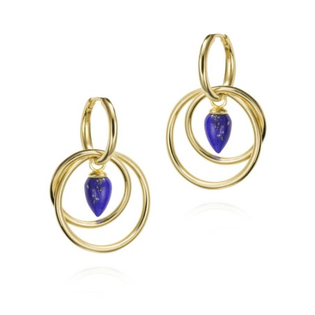 Pendientes PENDULUM de Plata. Baño de Oro 18k