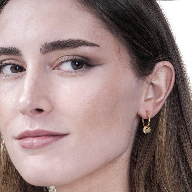 Pendientes FUN de Plata. Baño de Oro 18k