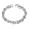 Infinity Bracelet with Snake Texture in 925 Sterling Silver