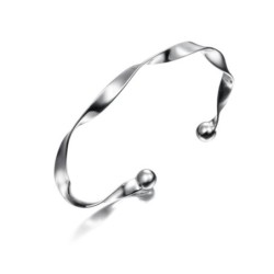 SWIRL Sterling Silver Spiral Bangle