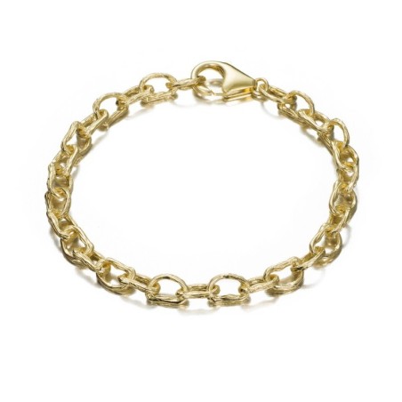 Irregular Interlocking Bracelet in 18k Gold Vermeil