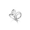 Anillo doble SWIRL de plata de ley