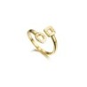 Anillo  DROP de Plata. Baño de Oro 18k