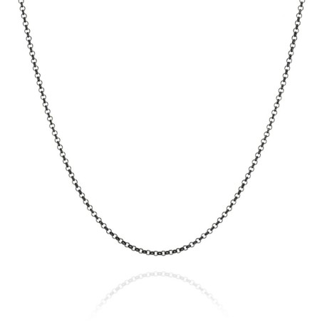 Chain in Silver 40 cm. Black Ruthenium