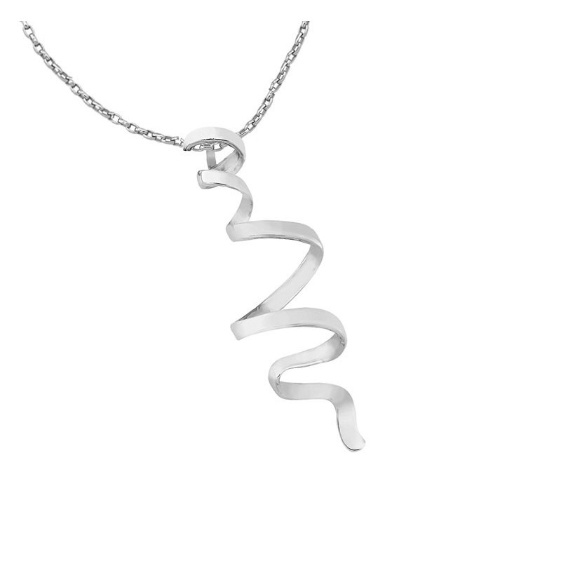 CURLS Pendant in Silver.