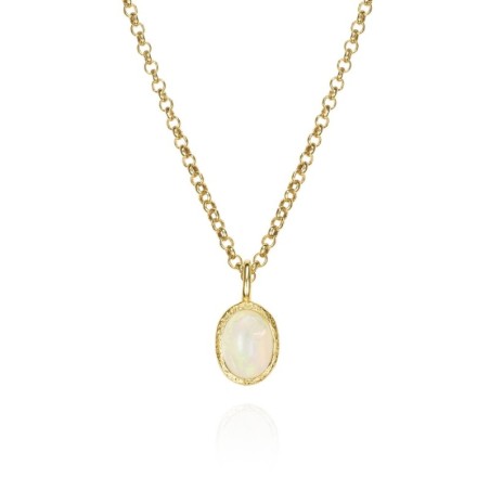 OPAL pendant sterling silver/gold vermeil