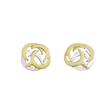 Pendientes SHIELD de Plata. Baño de Oro 18k