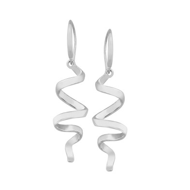 Pendientes largos de plata de ley 925