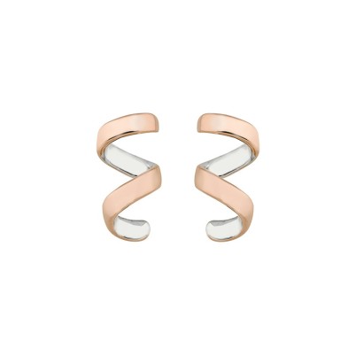 Sterling silver earrings with rose gold plating