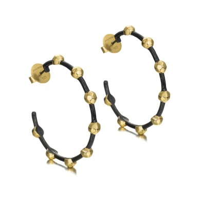 Collar BEAN de Plata. Baño de Oro 18k
