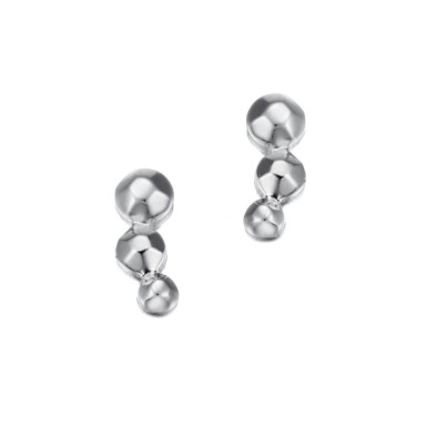 Pendientes de presión de plata de ley 925