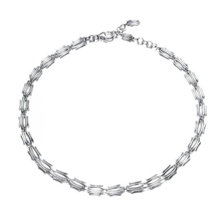 Irregular motif necklace in sterling silver 925