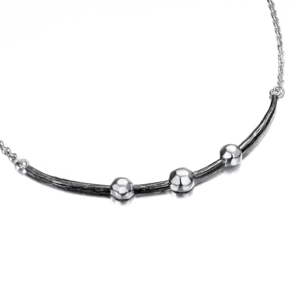 Sterling silver necklace with black rhutenium plating