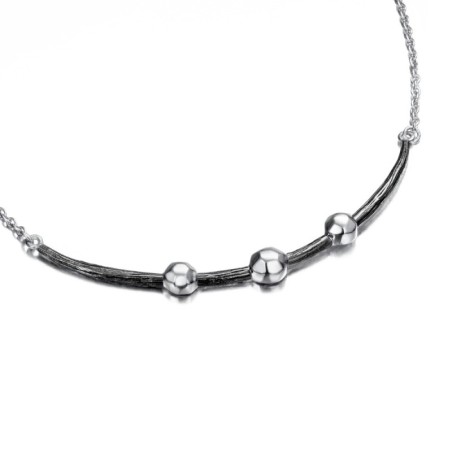 CELESTIAL Necklace in Silver and Black Ruthenium