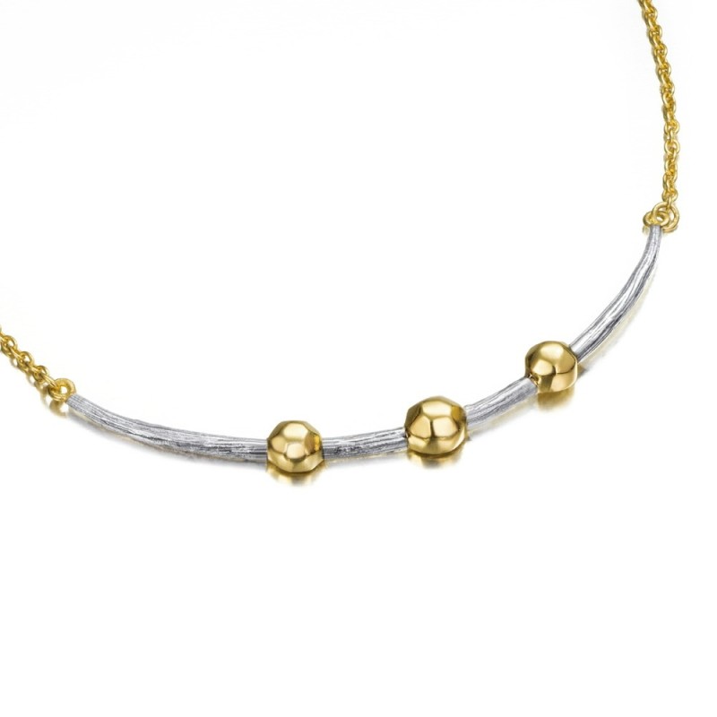 Collar CELESTIAL de Plata. Baño Oro 18k