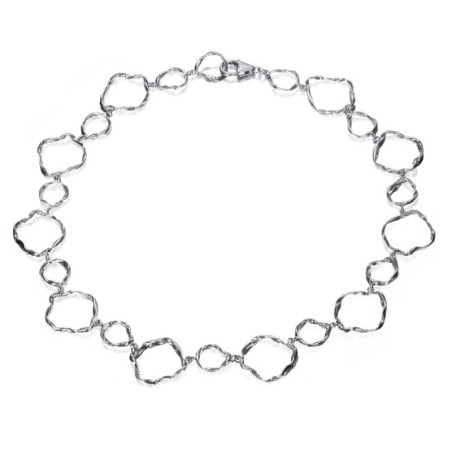 Collar de formas irregulares de plata de ley