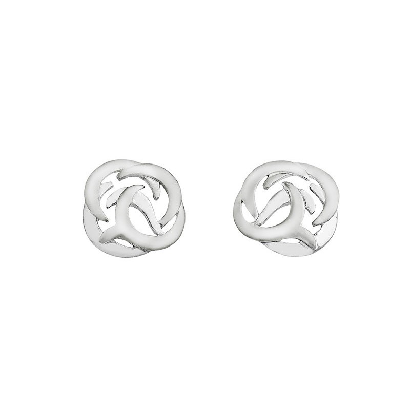 SHIELD Earrings in Silver.