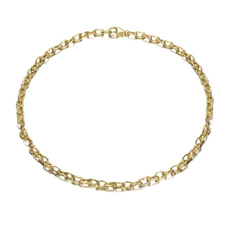 Irregular Interlocking Necklace in 18k Gold Vermeil