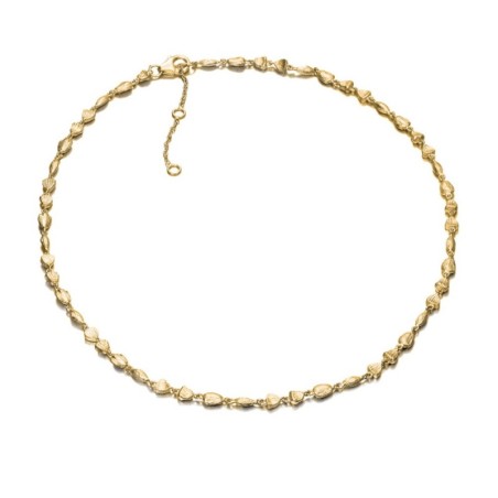 Collar NUGGETS de Plata. Baño de Oro 18k