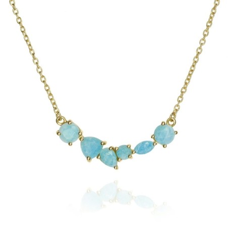 Collar BELLA de Plata.Baño de Oro 18k