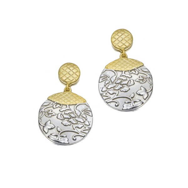 Pendientes SEAWEED de Plata. Baño de Oro 18k