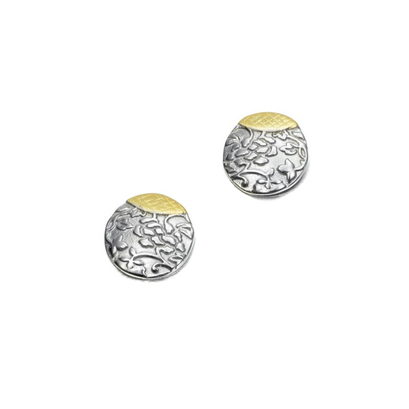 Earrings SEAWEED in Silver.