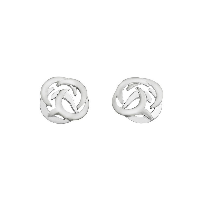 SHIELD Earrings in Silver.