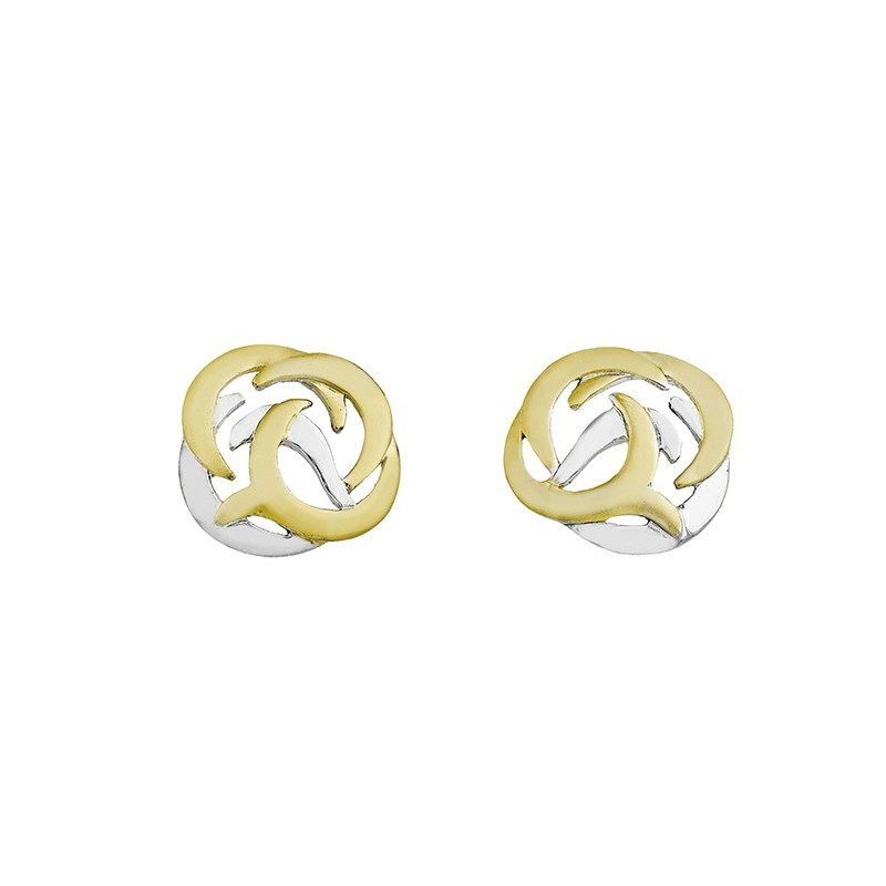 Pendientes SHIELD de Plata. Baño de Oro 18k