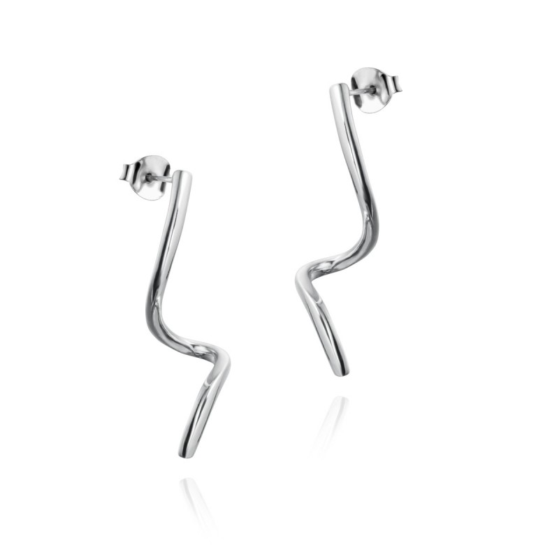 Spiral earrings in sterling silver 925