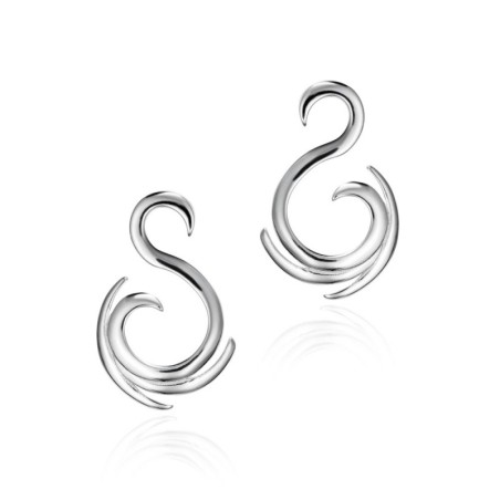 Pendientes SWIRL de plata de ley