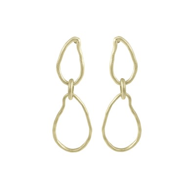 Pendientes TRAIL de Plata. Baño de Oro 18k