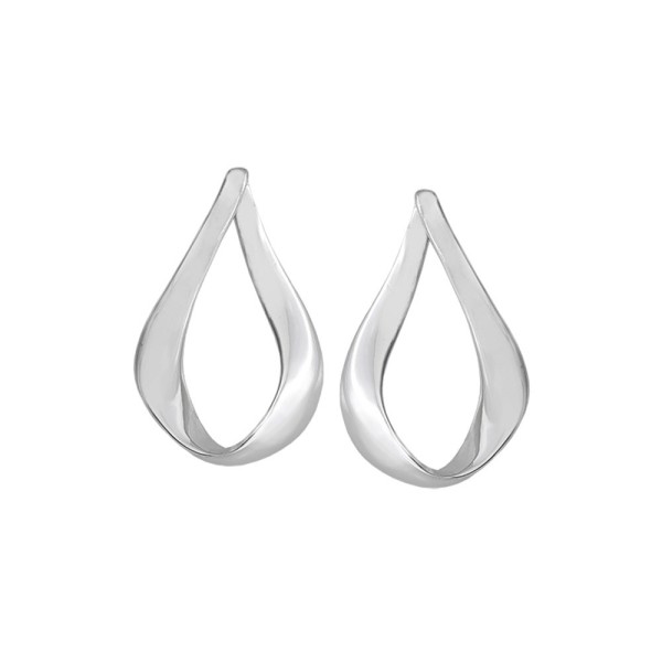 Small inverted V design earrings in sterling silver