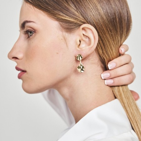 Pendientes AQUA de Plata. Baño de Oro 18k