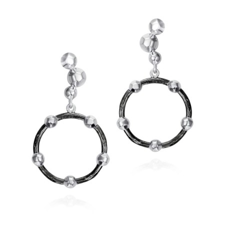 CELESTIAL Earrings in Silver and Black Ruthenium