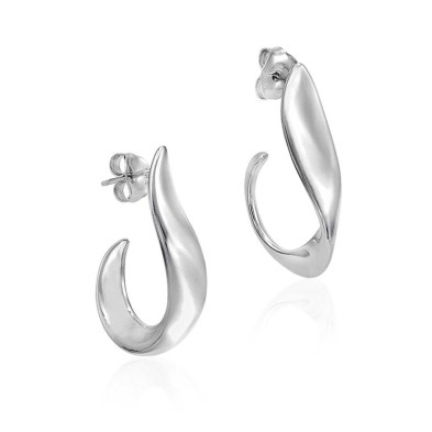 Intertwined earrings in sterling silver 925