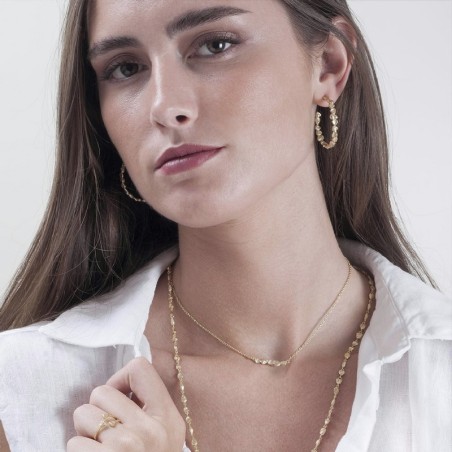 Pendientes NUGGETS de Plata. Baño de Oro 18k